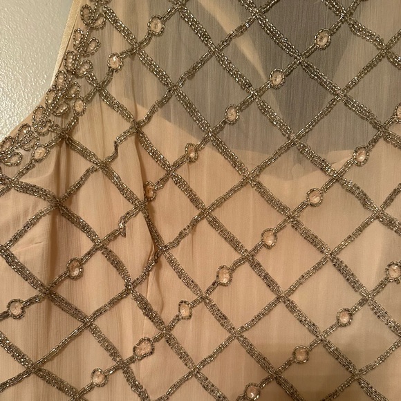 Adrianna Papell beaded chiffon dress - Picture 6 of 7